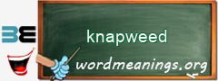 WordMeaning blackboard for knapweed